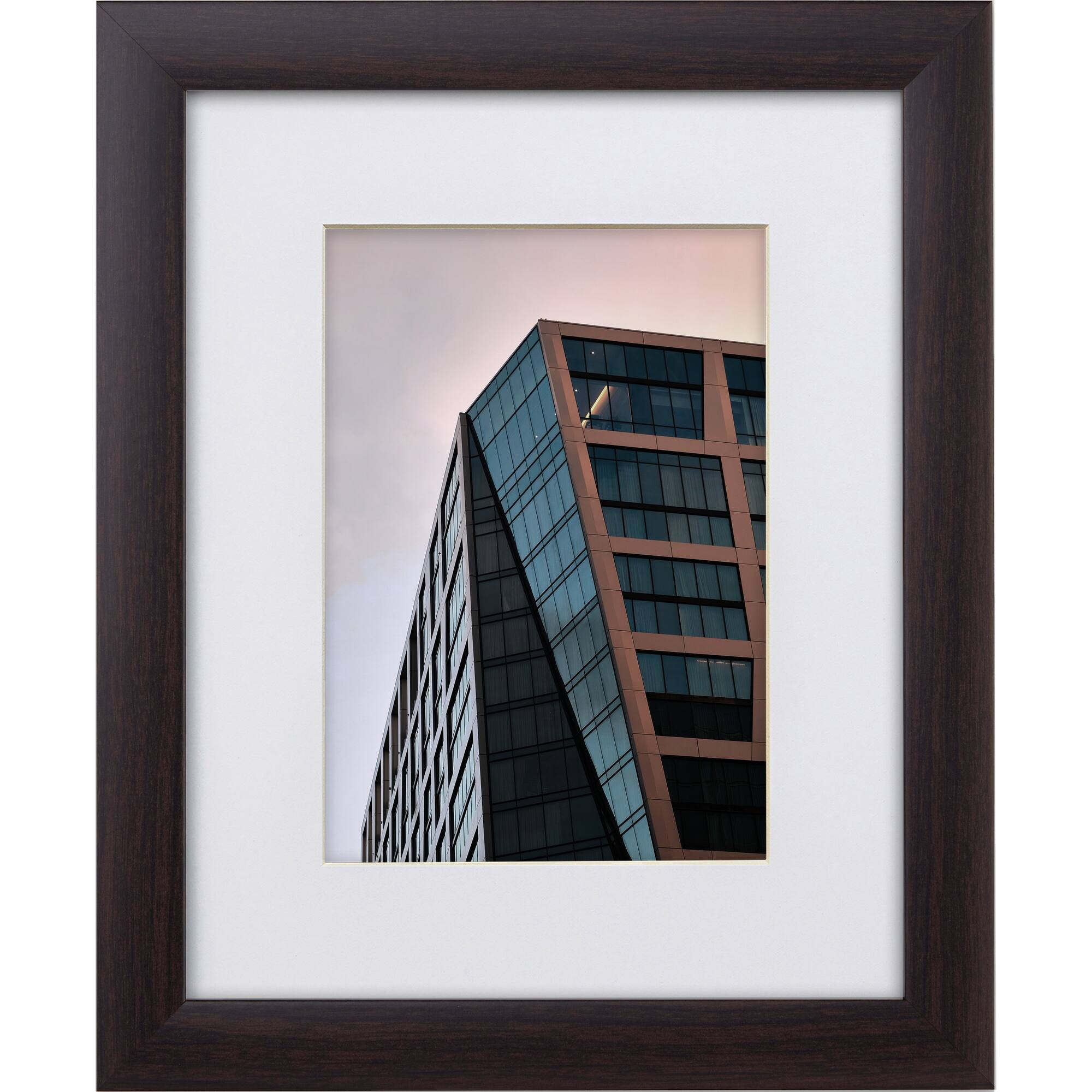 Craig Frames Contemporary Brazilian Walnut Picture Frame with Mat